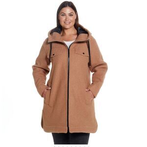 Weatherproof Poly Boucle zip shacket size XL